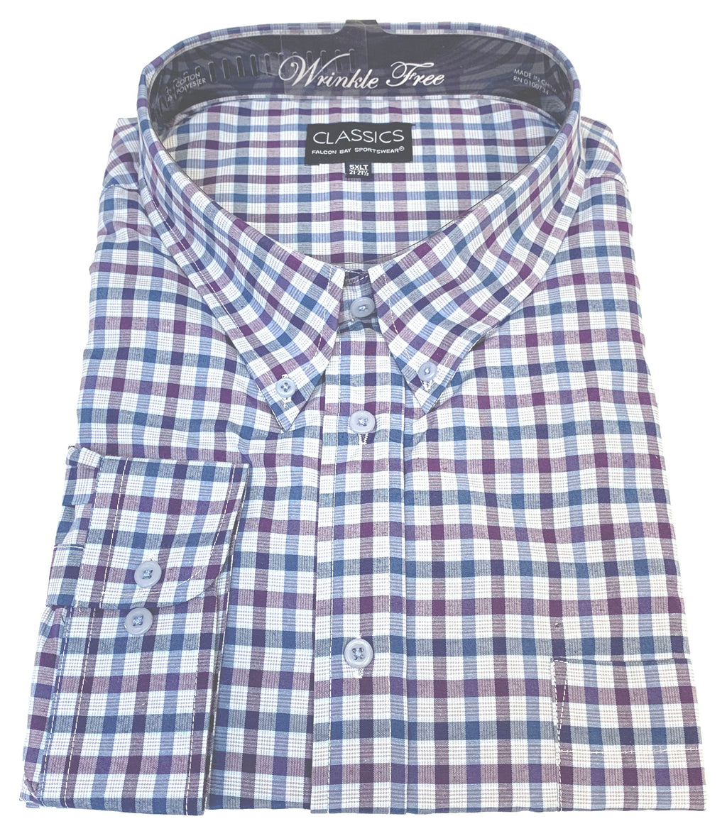 falcon bay dress shirts Falcon Bay Blue Comfort Collar Dress Shirt (18/33-34) at Amazon Men's Clothing store