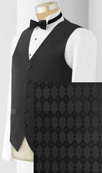 Neil Allyn Black Polysatin Tuxedo Vest Closeout-3