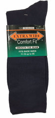 Men's Extra Wide Dress Sock navy
