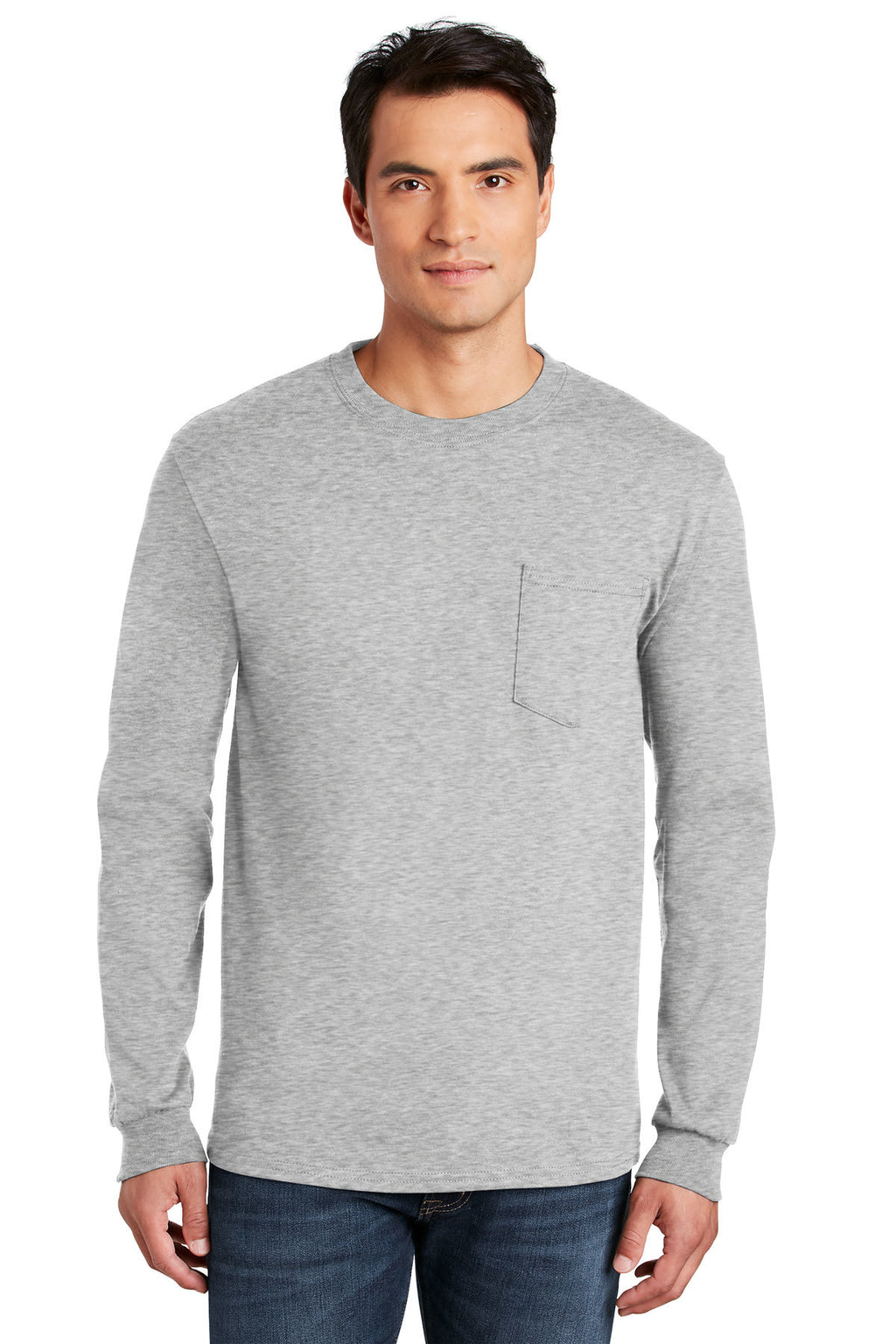 Gildan 100% Cotton Long Sleeve Pocket Tee-2