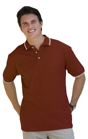 Blue Generation Men's Tipped "Superblend" Pique Polo MD-6XL