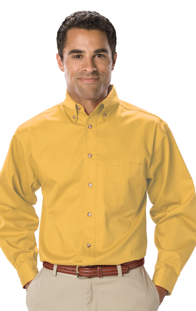 Blue Generation Men's TALL Long Sleeve Teflon Treated Twill Shirt-7