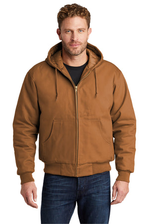 Cornerstone Duck Cloth Hooded Work Jacket brown