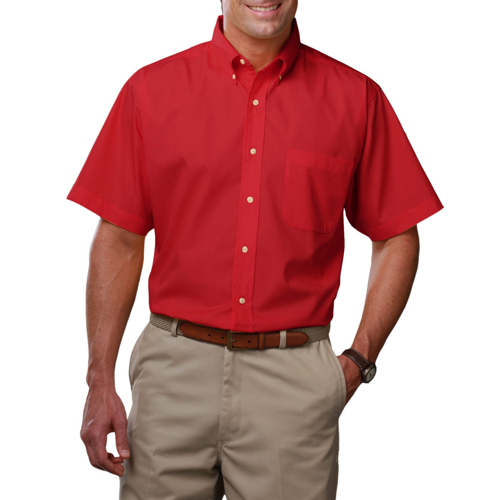 Blue Generation Men's TALL Short Sleeve Easy Care Poplin Shirt-3