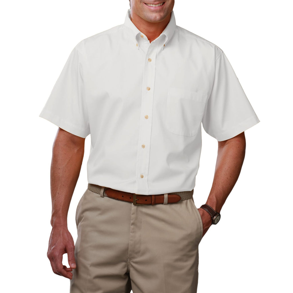 Blue Generation Men's TALL Short Sleeve Easy Care Poplin Shirt-7