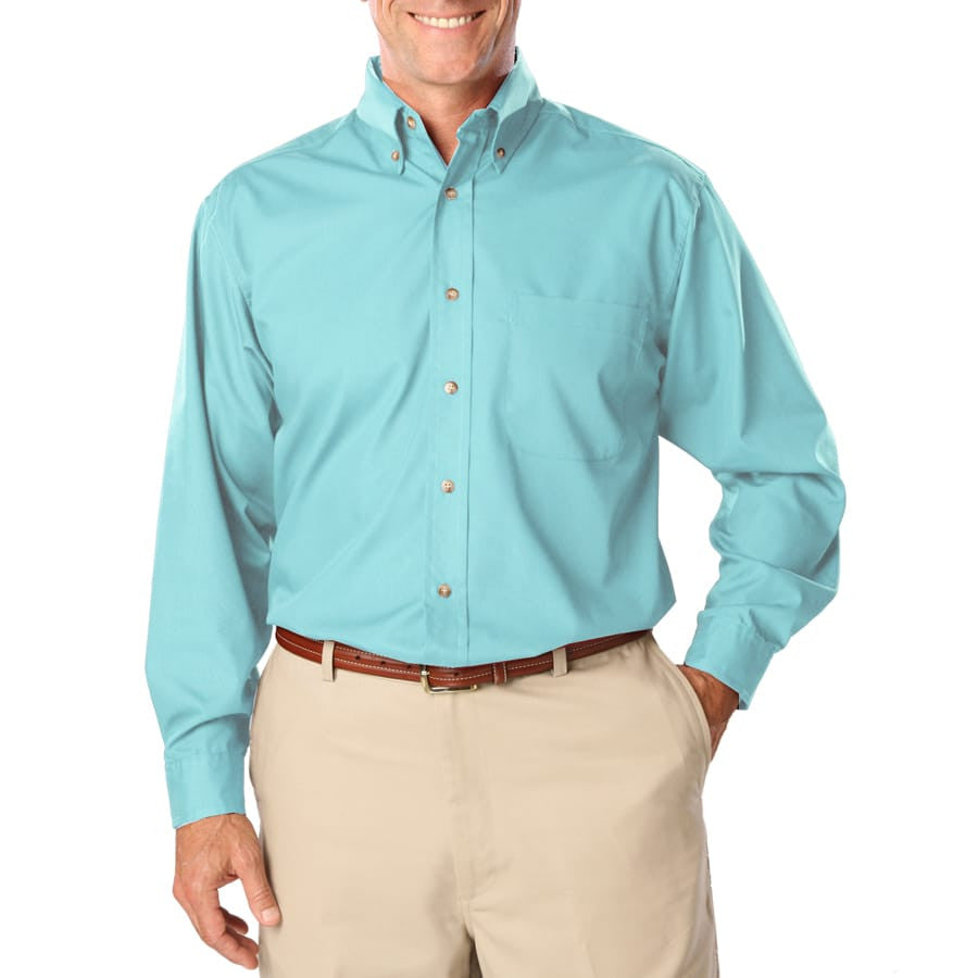 Blue Generation Men's TALL Long Sleeve Easy Care Poplin Shirt-5