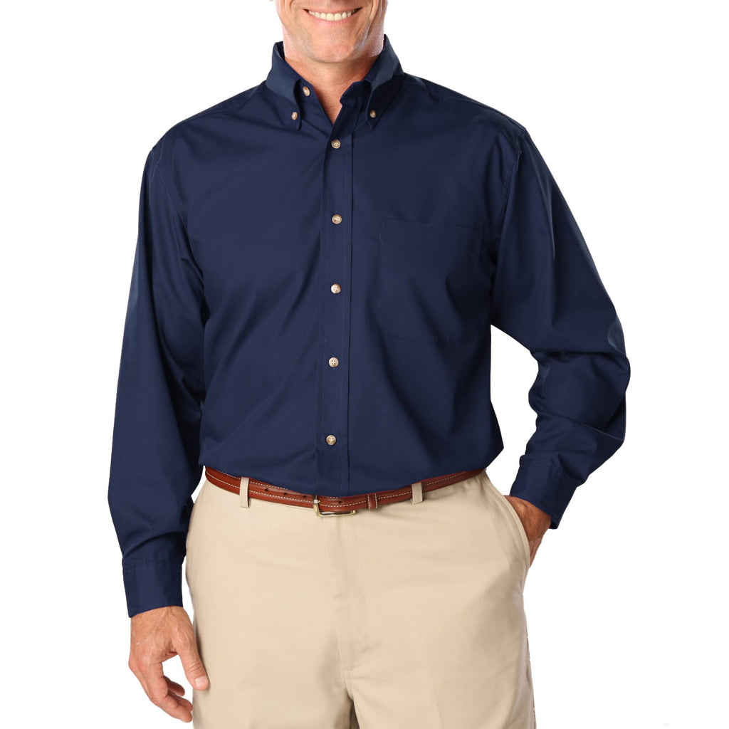 Blue Generation Men's TALL Long Sleeve Easy Care Poplin Shirt-18