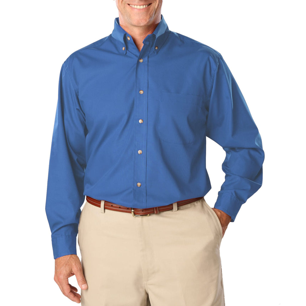 Blue Generation Men's TALL Long Sleeve Easy Care Poplin Shirt-13