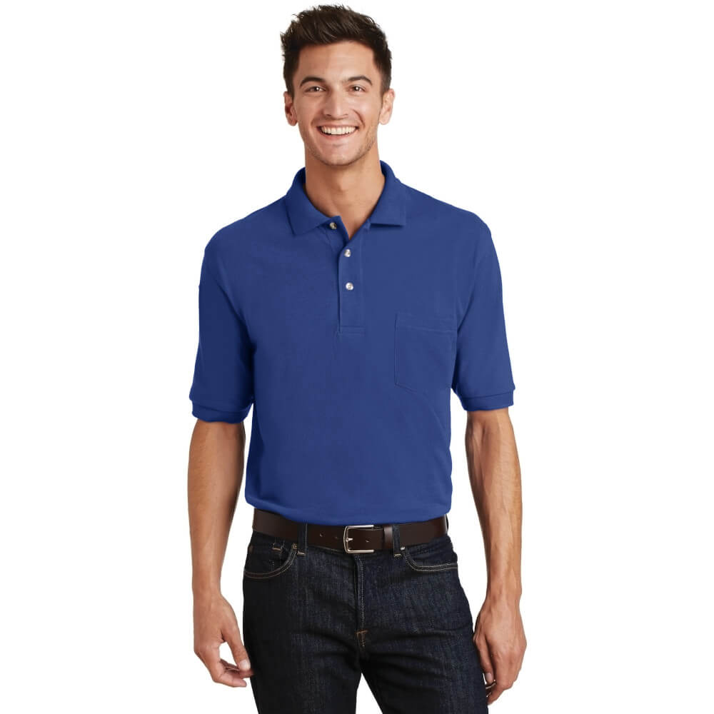 Port Authority Heavyweight Cotton Pique Polo with Pocket-6