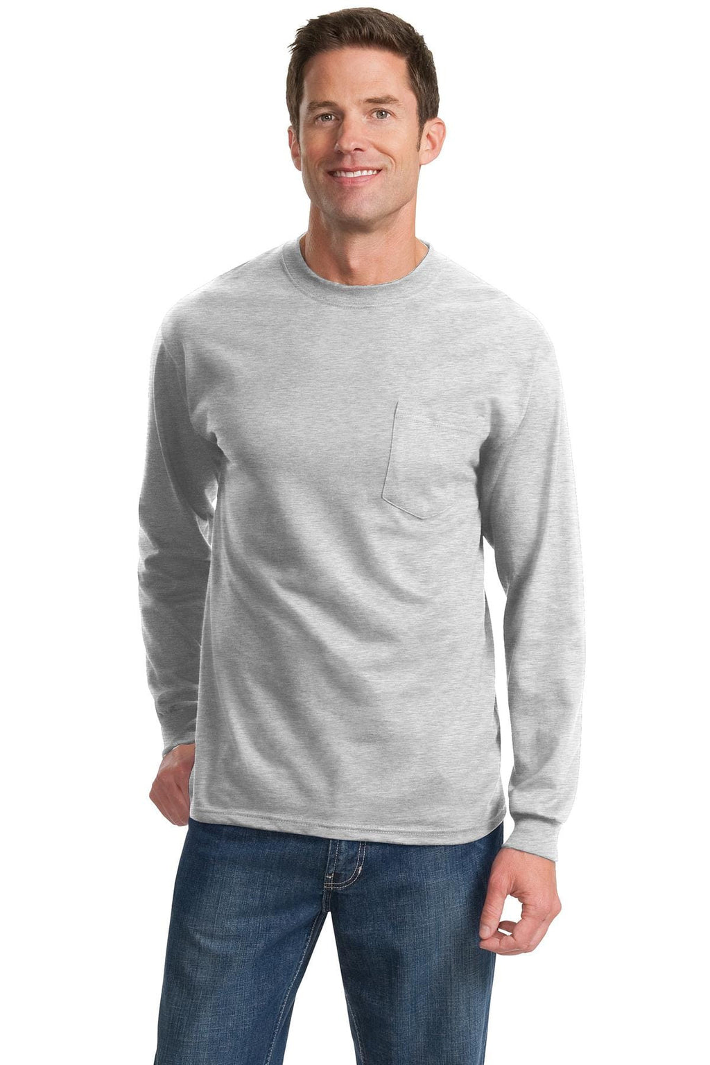 Port & Company Tall Long Sleeve Essential T-Shirt with Pocket-10