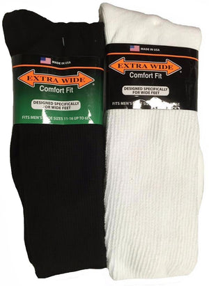 King Size Extra Wide Athletic Crew Sock
