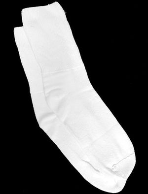 SUPER Extra Wide Bariatric Crew Sock white