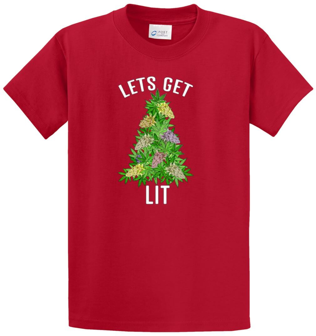 Let's Get Lit Printed Tee Shirt-1