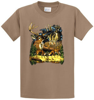 Deer Collage Printed Tee Shirt