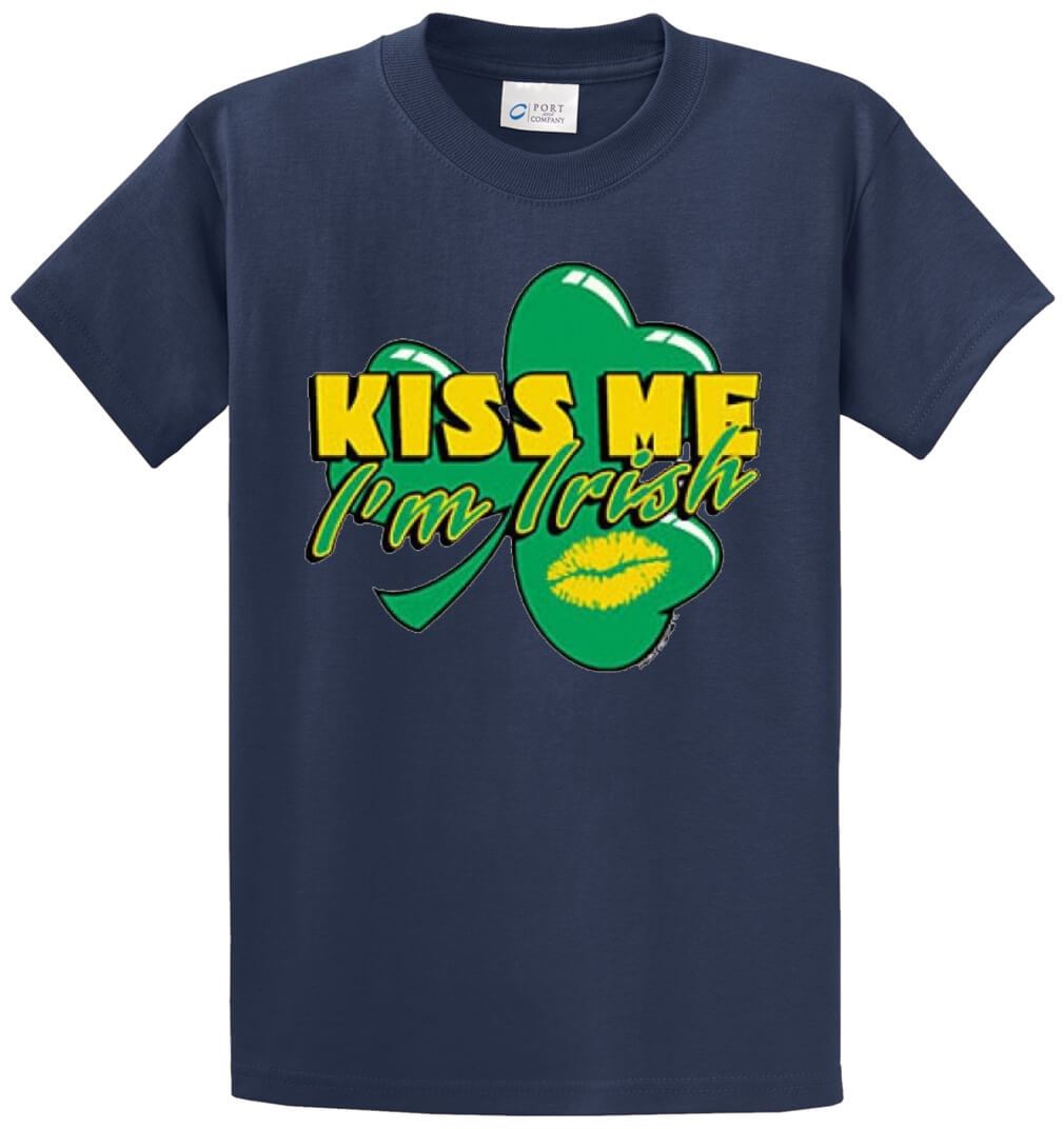 Kiss Me I'm Irish Printed Tee Shirt-1
