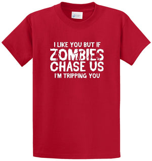 Zombies Chase Us Printed Tee Shirt