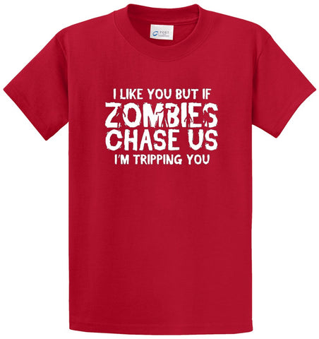 Zombies Chase Us Printed Tee Shirt