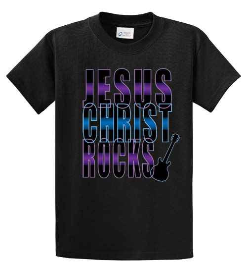 Jesus Christ Rocks Printed Tee Shirt-1