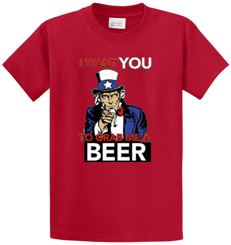I Want You To Grab Me A Beer Printed Tee Shirt