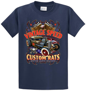 Vintage Speed Custom Rats Printed Tee Shirt