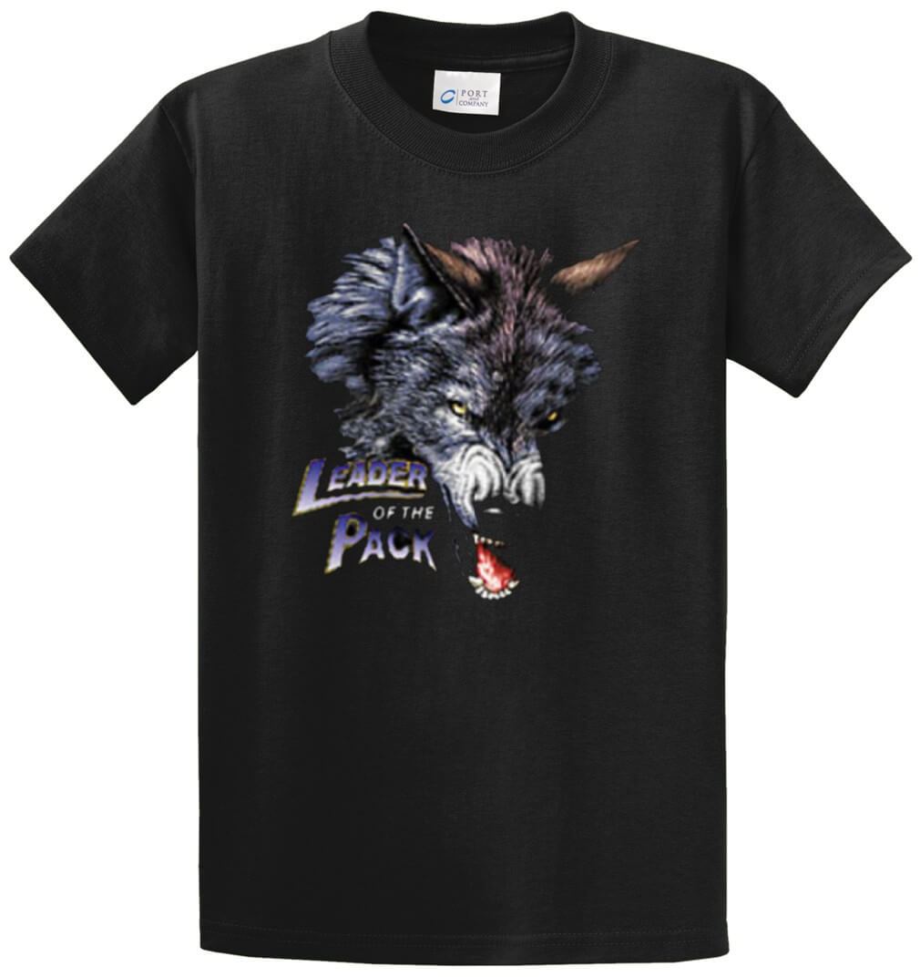 Leader Of The Pack-Wolf Printed Tee Shirt-1