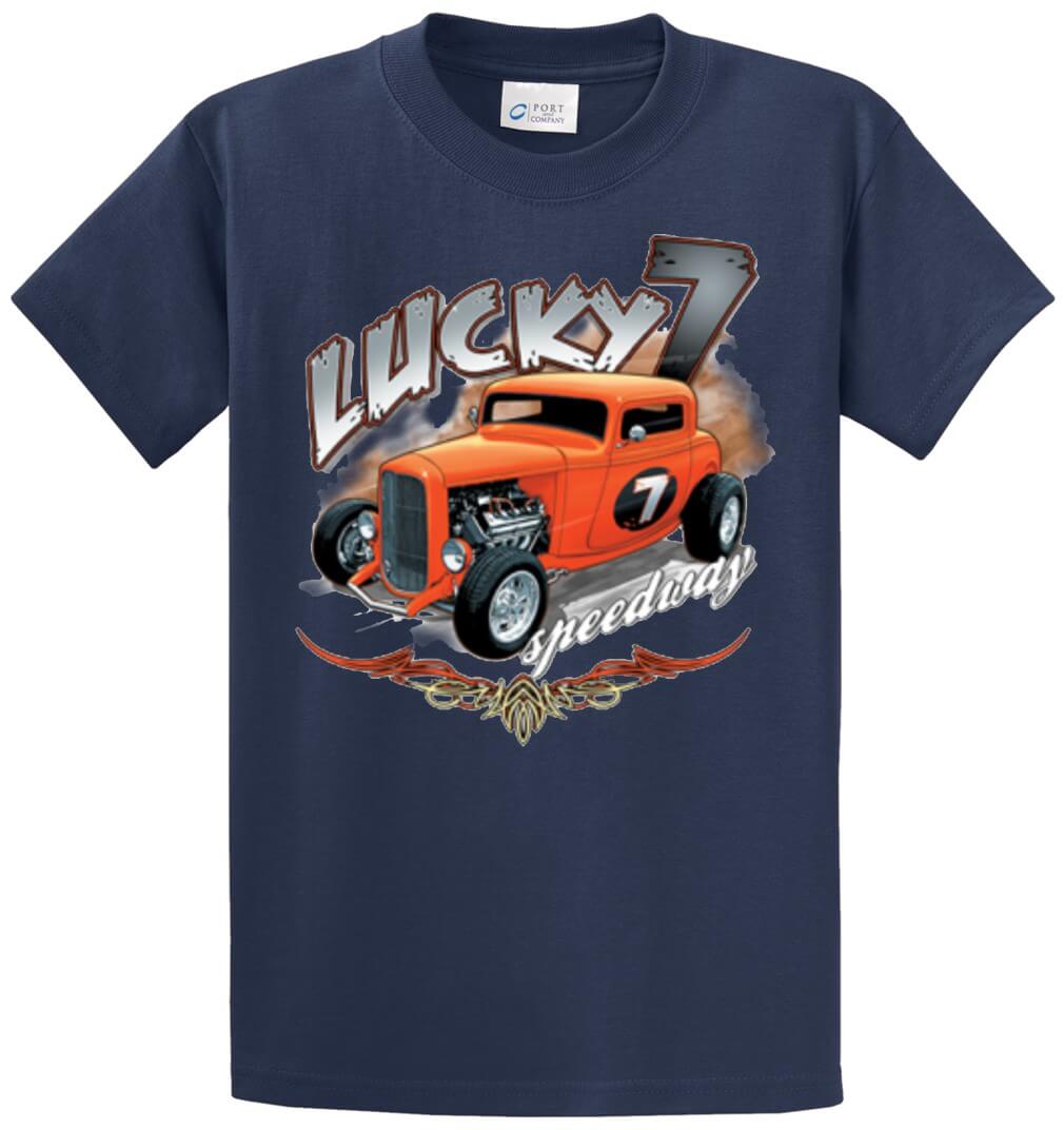 Lucky 7 Speedway Printed Tee Shirt-1
