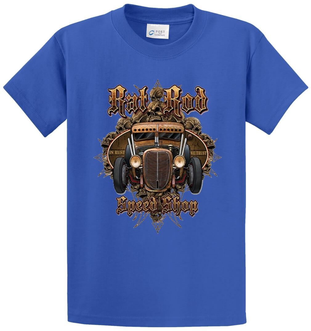 Rat Rod Speed Shop Printed Tee Shirt-1
