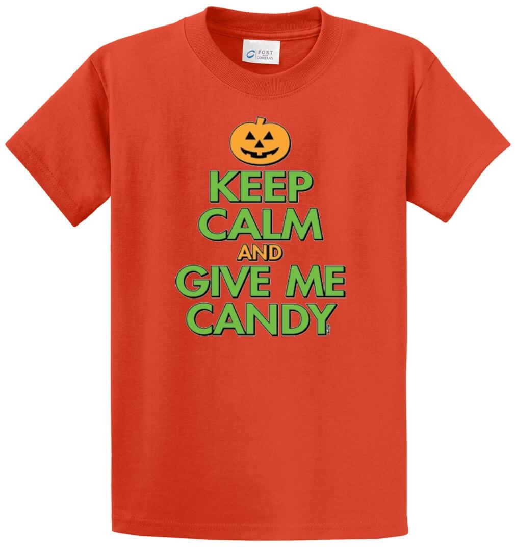 Keep Calm And Give Me Candy Printed Tee Shirt-1
