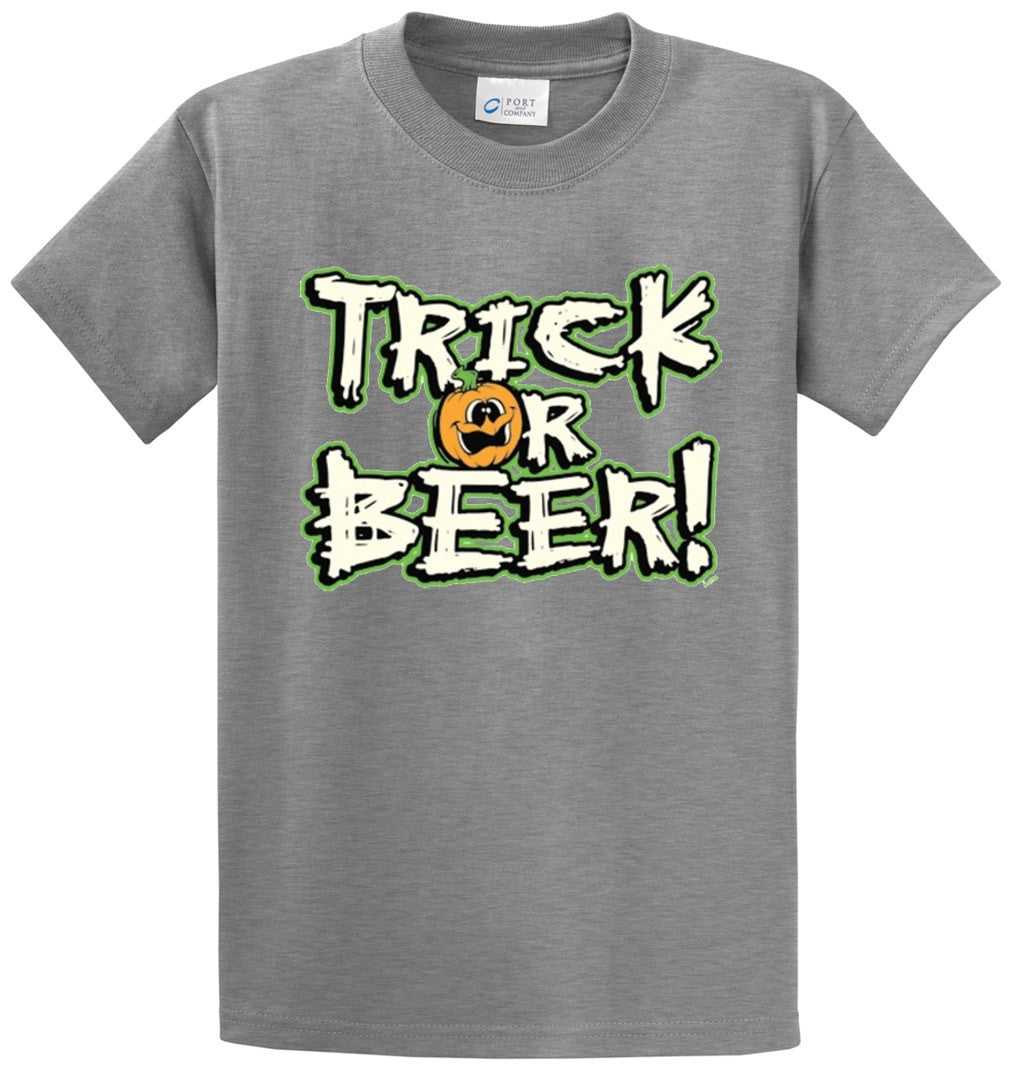 Trick Or Beer Printed Tee Shirt-1