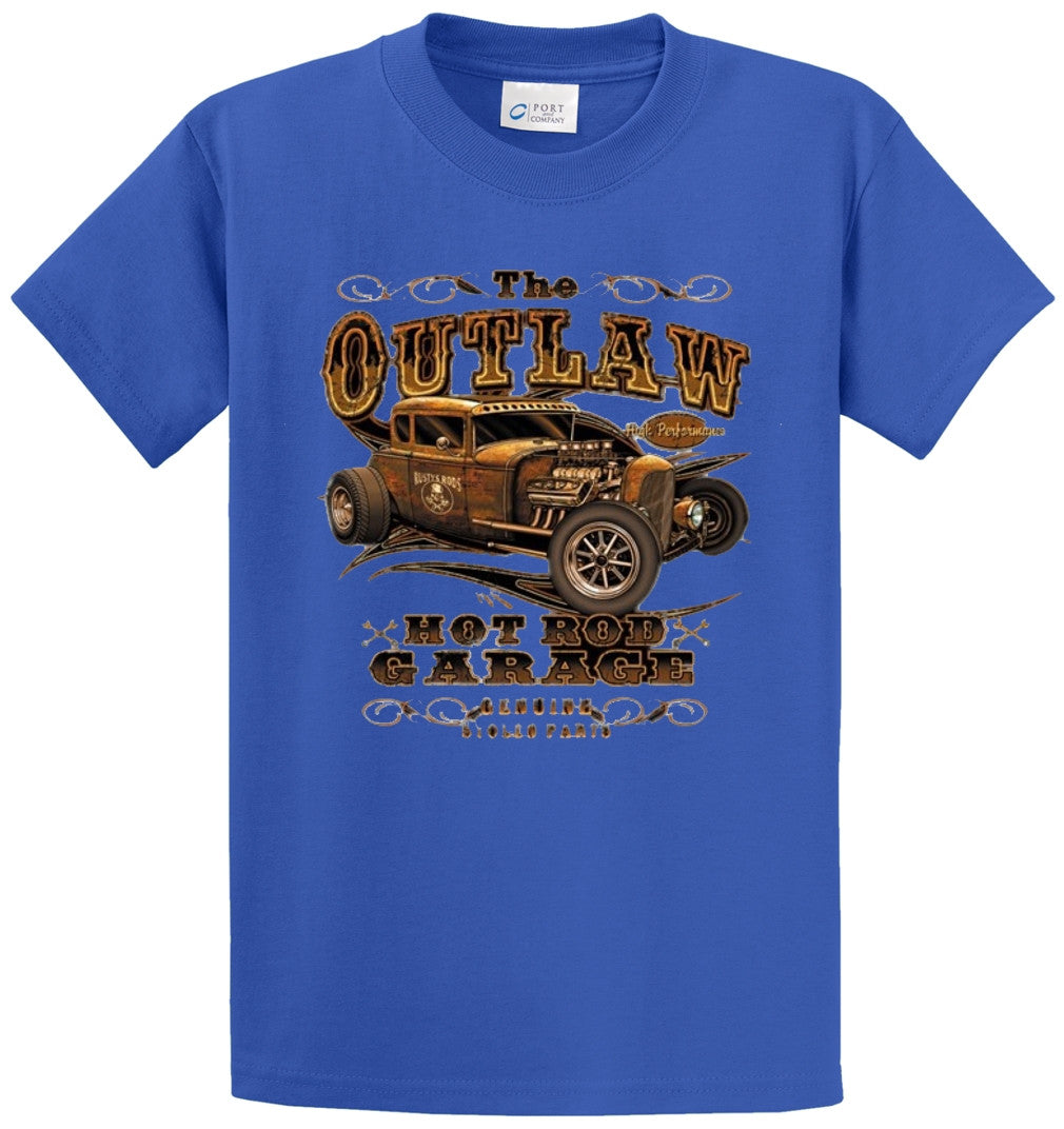The Outlaw Hot Rod Garage Printed Tee Shirt-1
