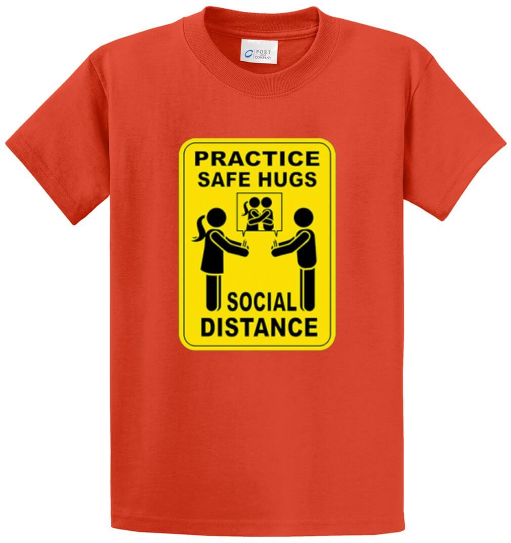 Safe Hugs - Social Distance Printed Tee Shirt-1