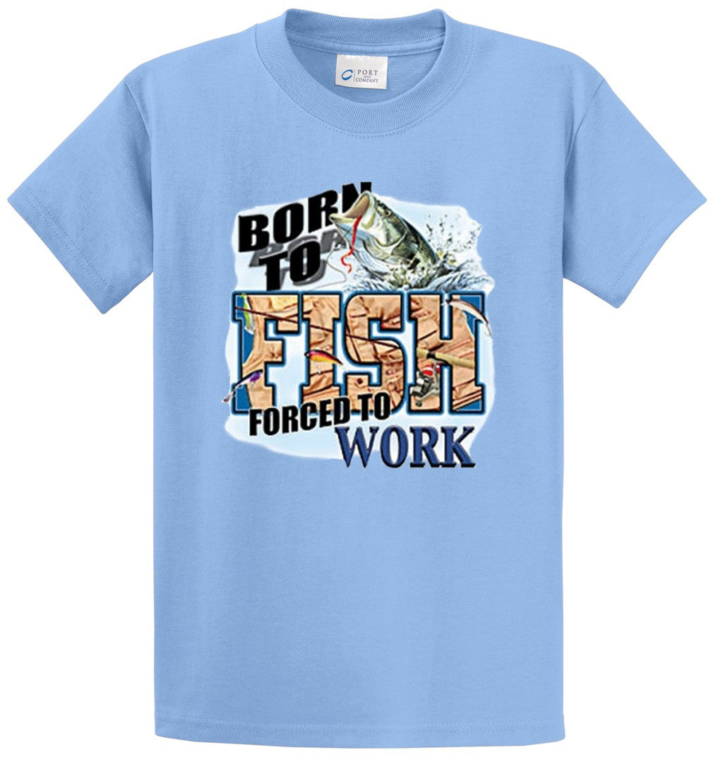 Born To Fish Printed Tee Shirt-1