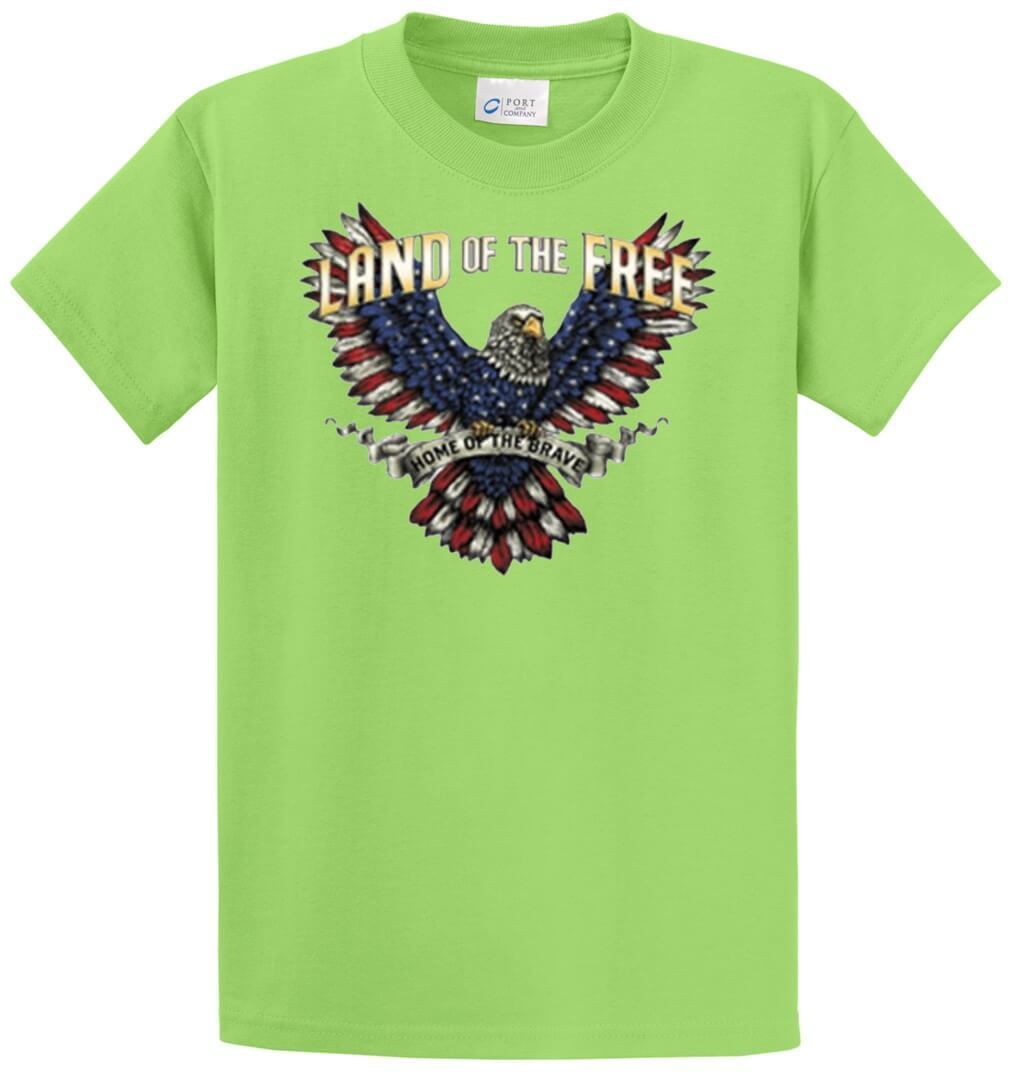 Land Of The Free - Eagle Printed Tee Shirt-1