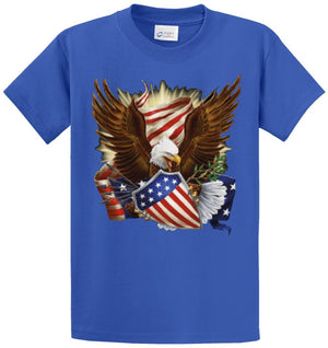 Patriotic Eagle Printed Tee Shirt