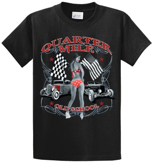 Quarter Mile Old Skool Printed Tee Shirt