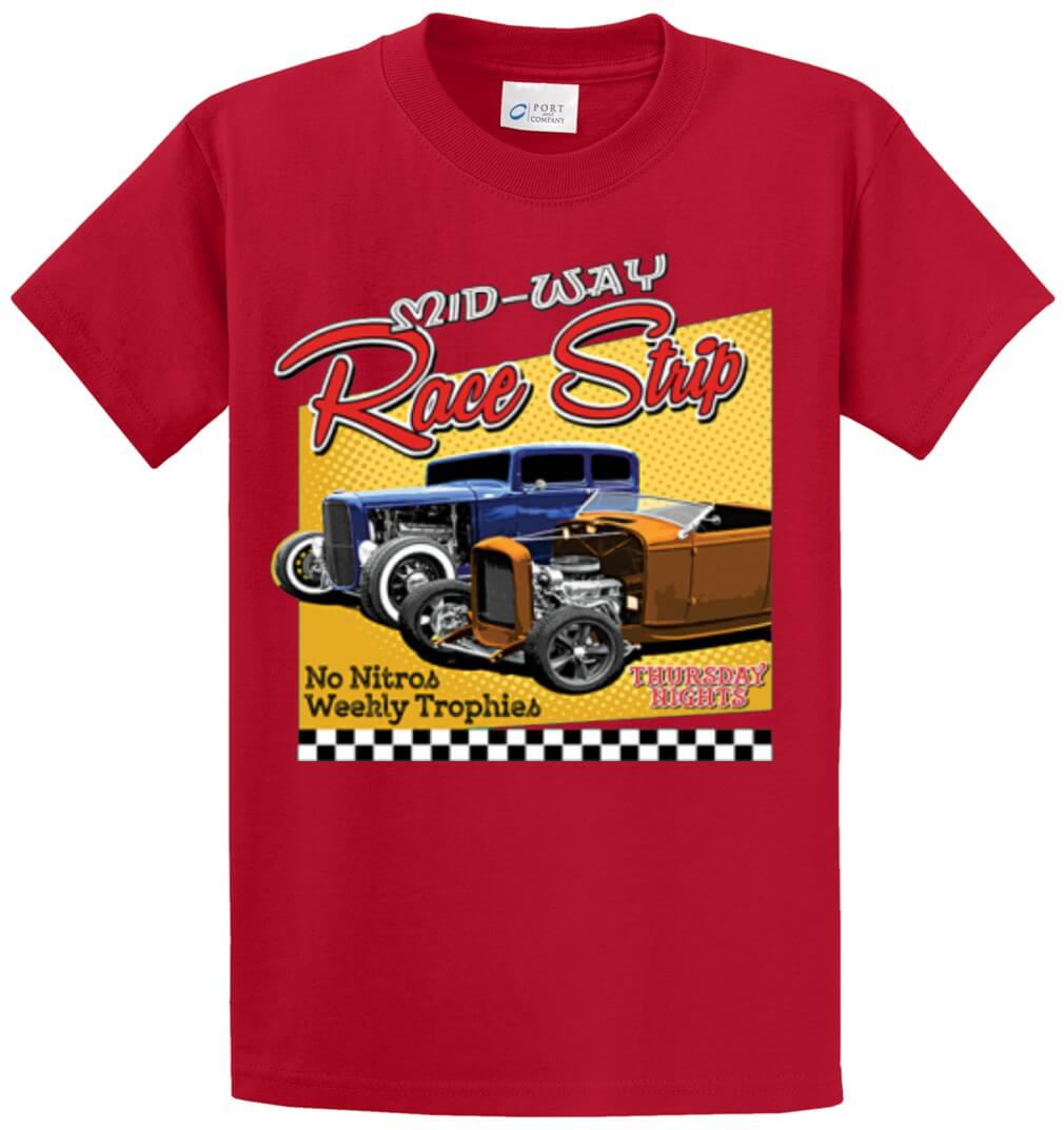 Mid-Way Race Strip Printed Tee Shirt-1