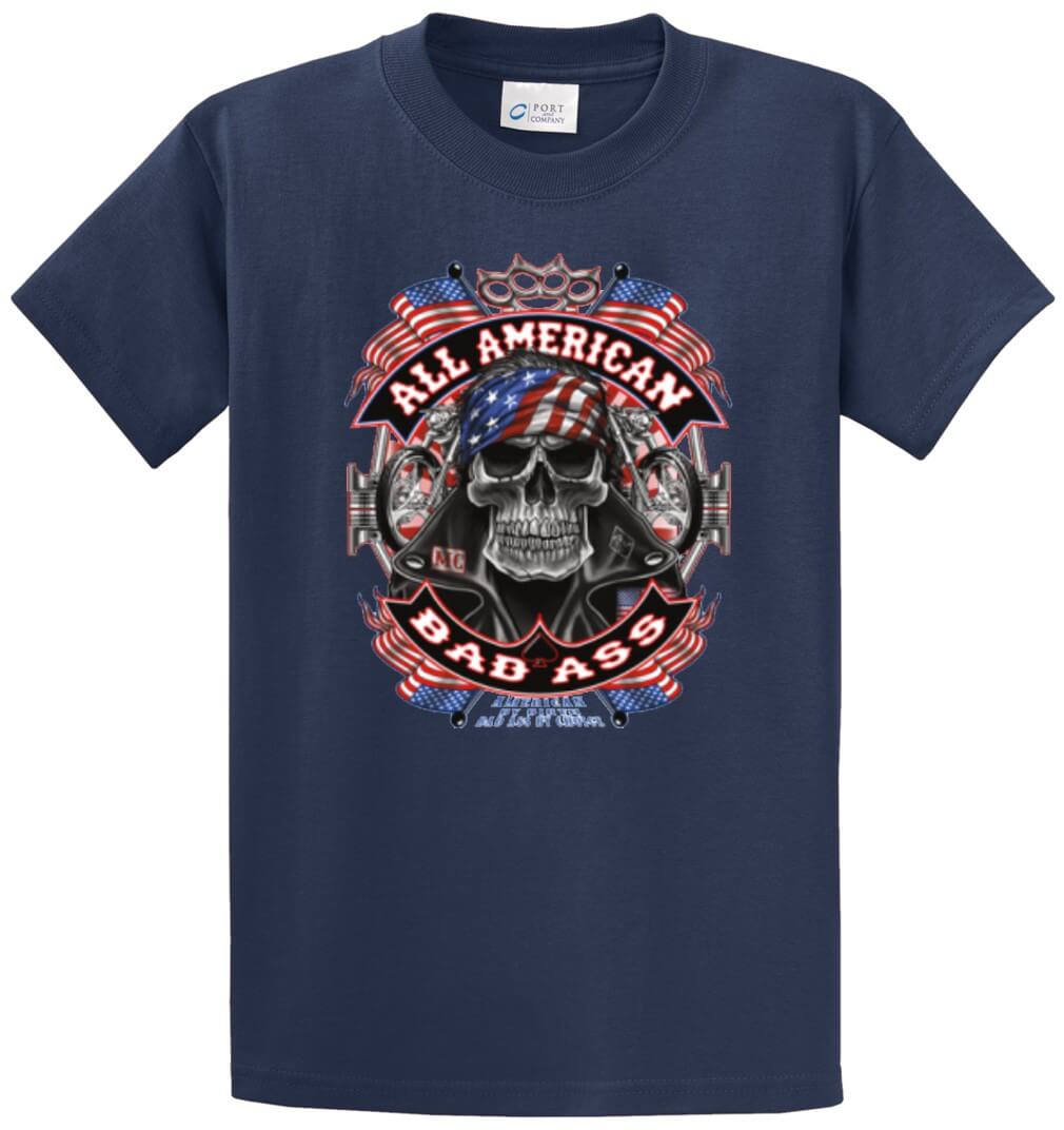 All American Bad Ass Printed Tee Shirt-1