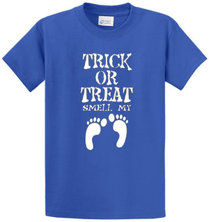 Trick Or Treat Smell My Feet Printed Tee Shirt