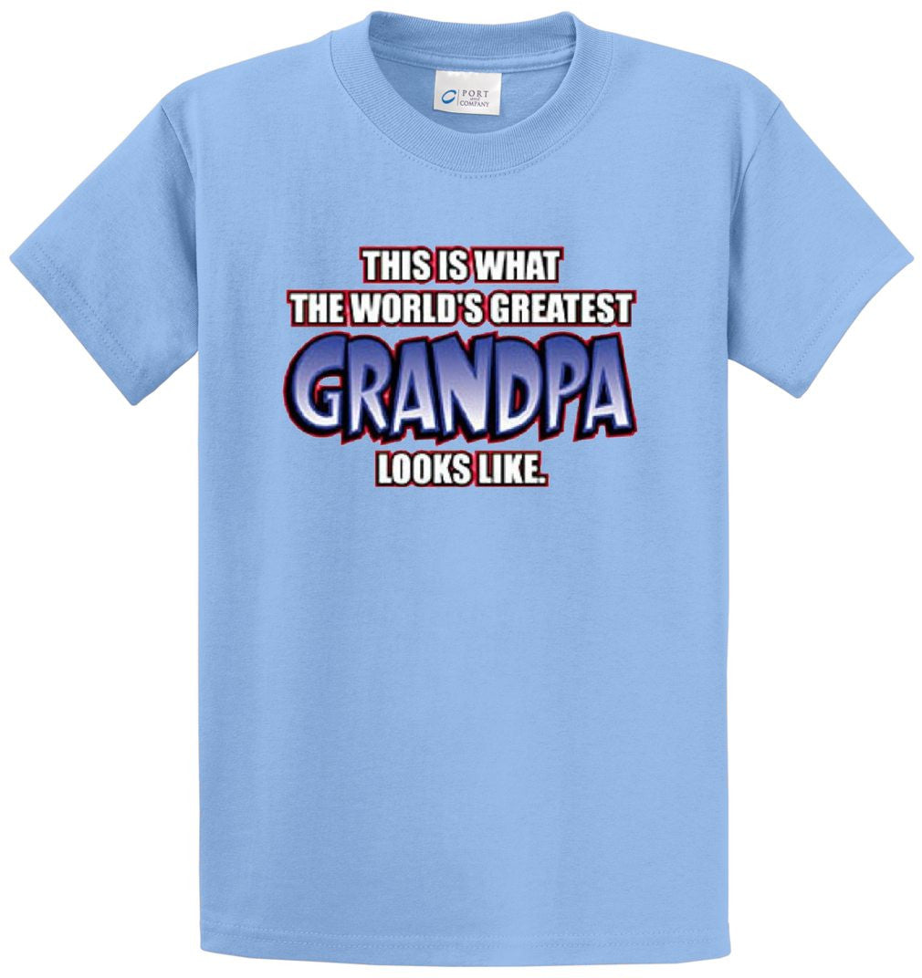 Greatest Grandpa Looks Like Printed Tee Shirt-1