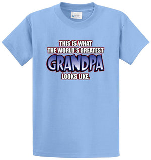 Greatest Grandpa Looks Like Printed Tee Shirt