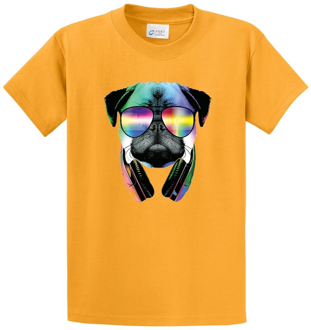 Dj Pug Printed Tee Shirt-1
