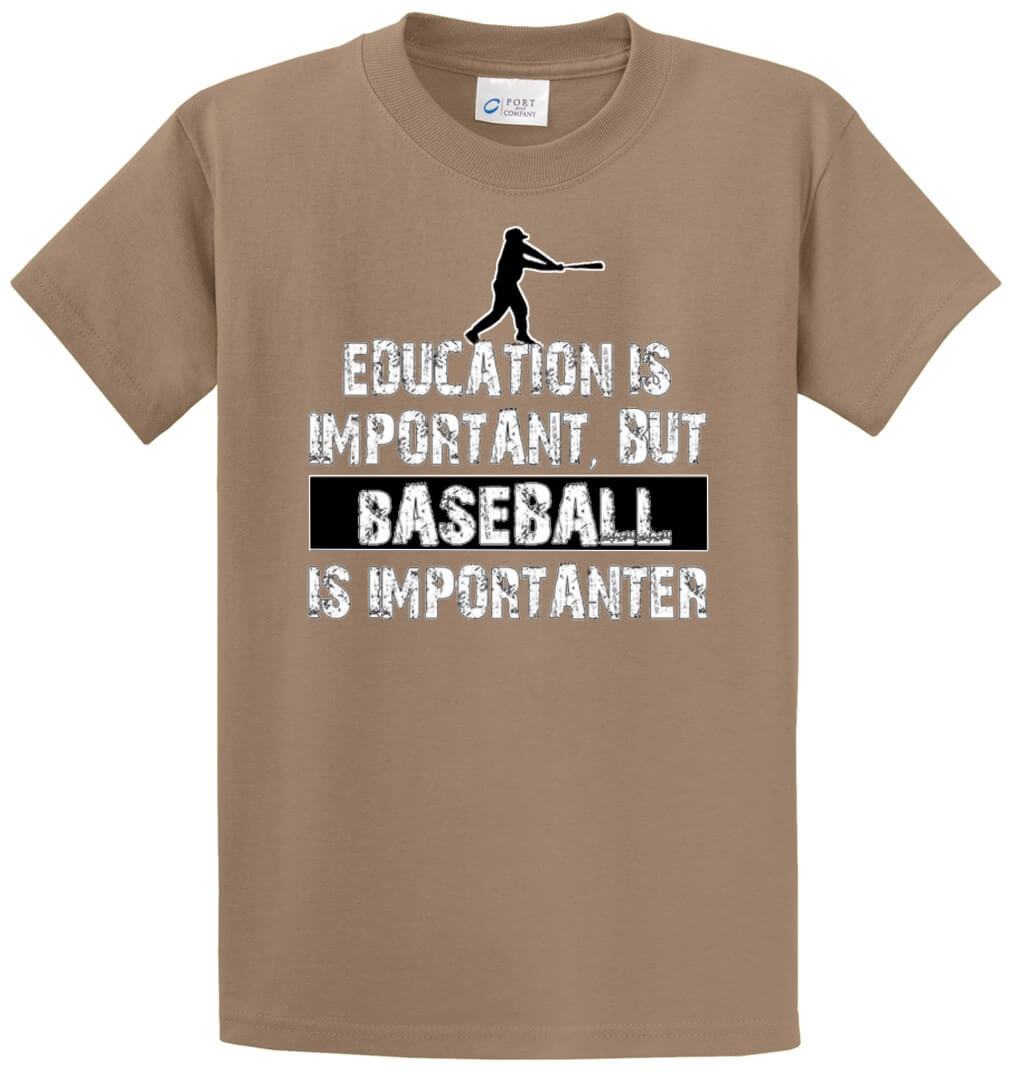 Baseball Is Importanter Printed Tee Shirt-1