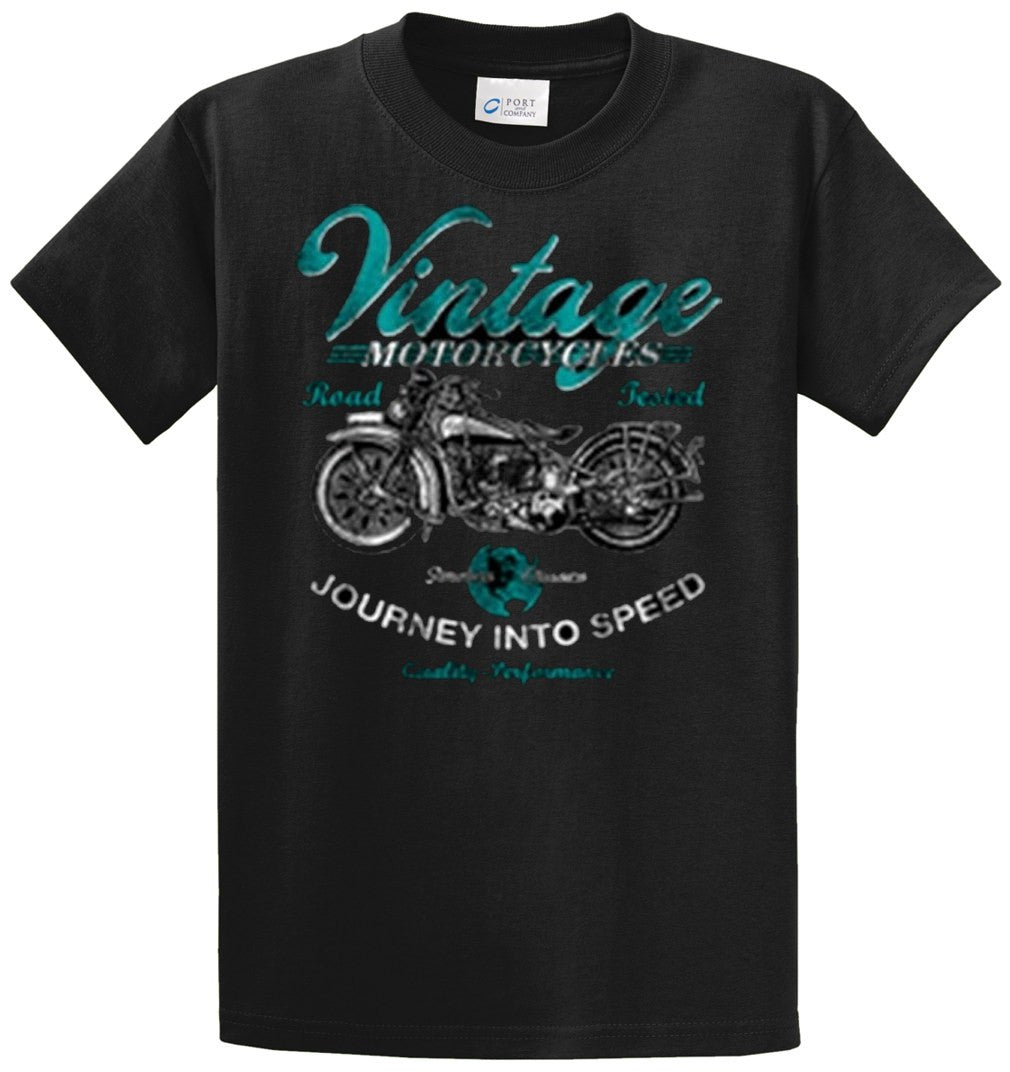 Vintage Motorcycles Printed Tee Shirt-1