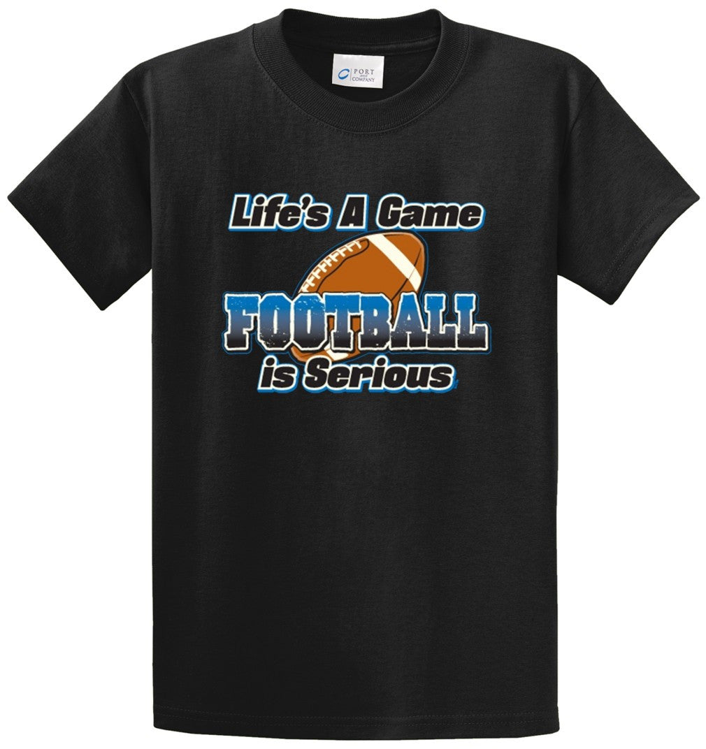 Lifes A Game Football 2 Printed Tee Shirt-1