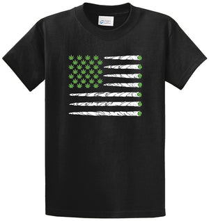 Marijuana Flag Printed Tee Shirt