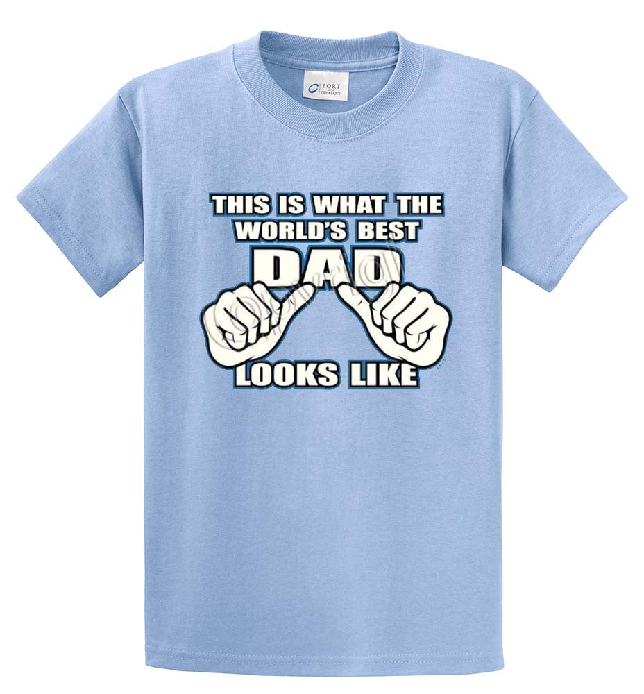 Best Dad Looks Like Printed Tee Shirt-1