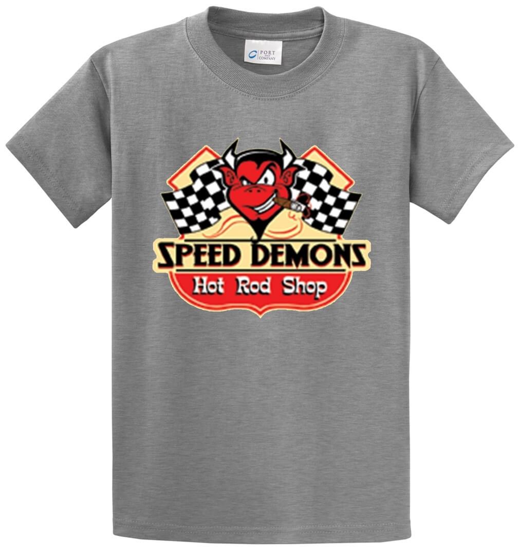 Speed Demons Hot Rod Shop Printed Tee Shirt-1