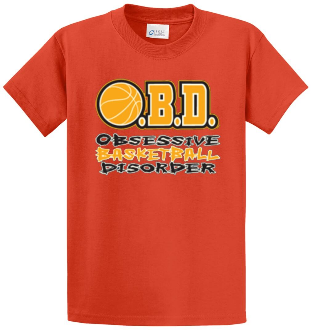 Obd Obsessive Basketball Disorder Printed Tee Shirt-1
