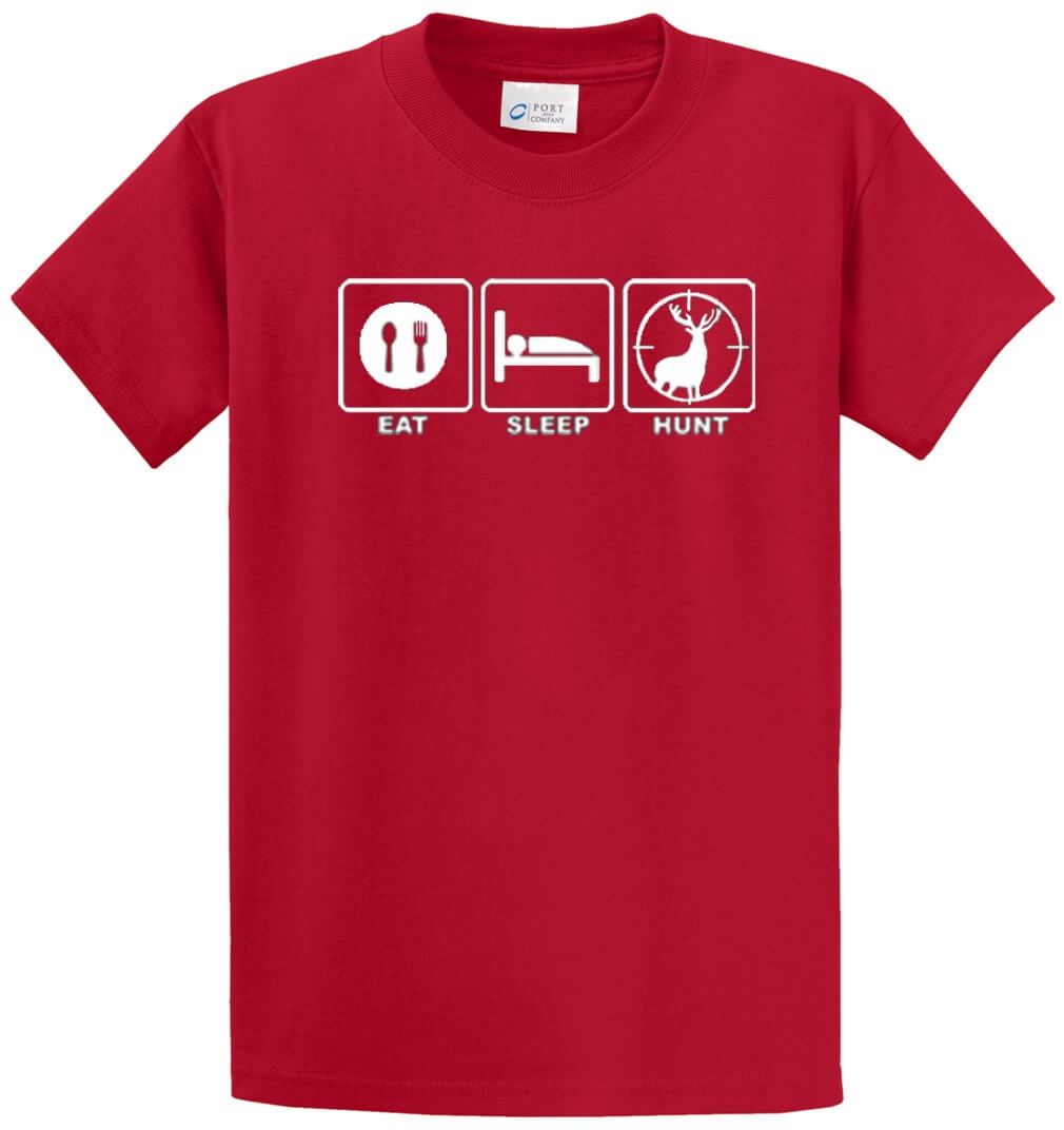 Eat Sleep Hunt Printed Tee Shirt-1