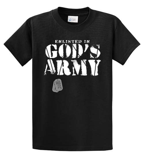 Enlisted In God's Army Printed Tee Shirt-1